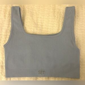 SET ACTIVE Sculptflex Box Cut Bra Light blue- Small